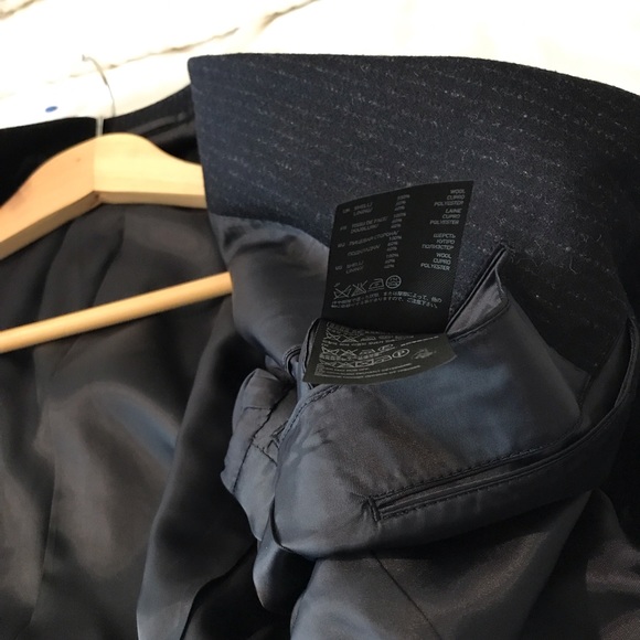 Men’s unisex XS Uniqlo Jil Sander J+ navy blue pinstripe blazer - Picture 8 of 8